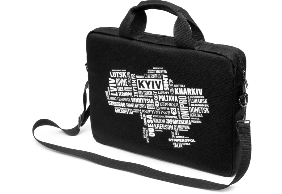 Сумка для ноутбука Vinga 14" NB1402 Black, white print (NB1402UWBK)