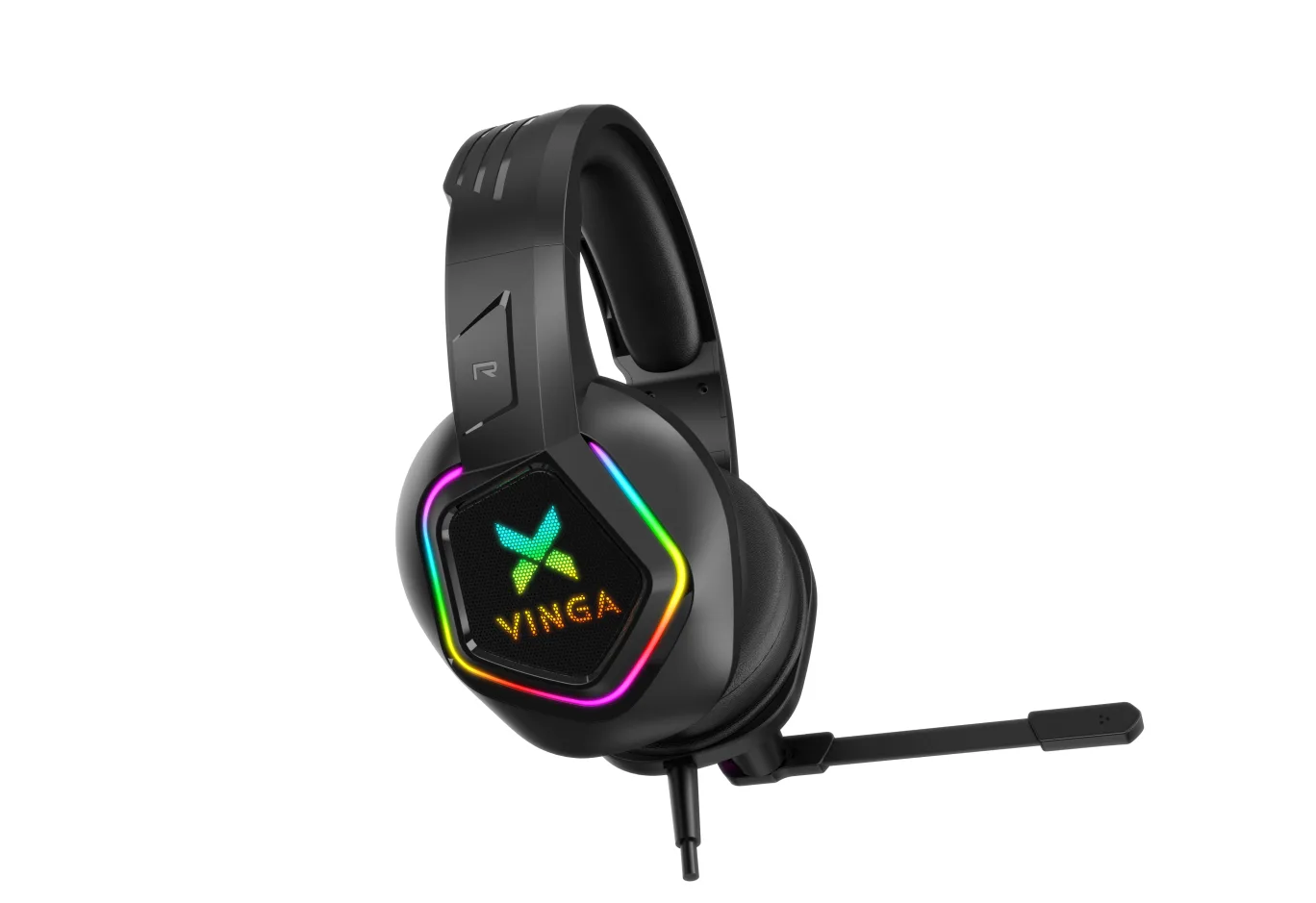 Навушники Vinga HSCU-160 Gaming LED Black (HSCU-160)