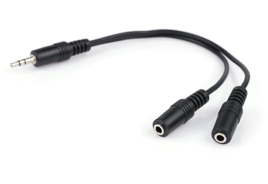 Adapter Jack 3.5mm M/2хF 0.2m Vinga (3.5STMF02-0.2)