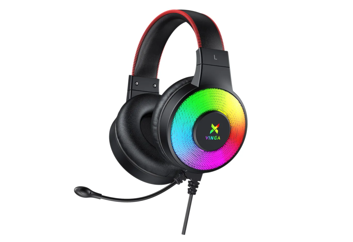 Навушники Vinga HSCU-100 Gaming LED Black (HSCU-100)