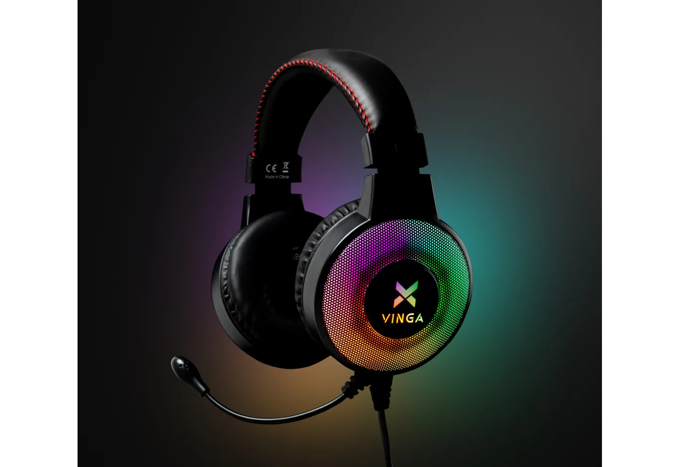 Навушники Vinga HSCU-100 Gaming LED Black (HSCU-100)