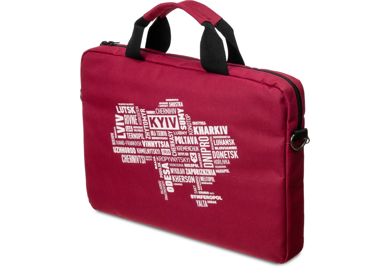 Сумка для ноутбука Vinga 15.6" NB1502 Burgundy, white print (NB1502UWBY)