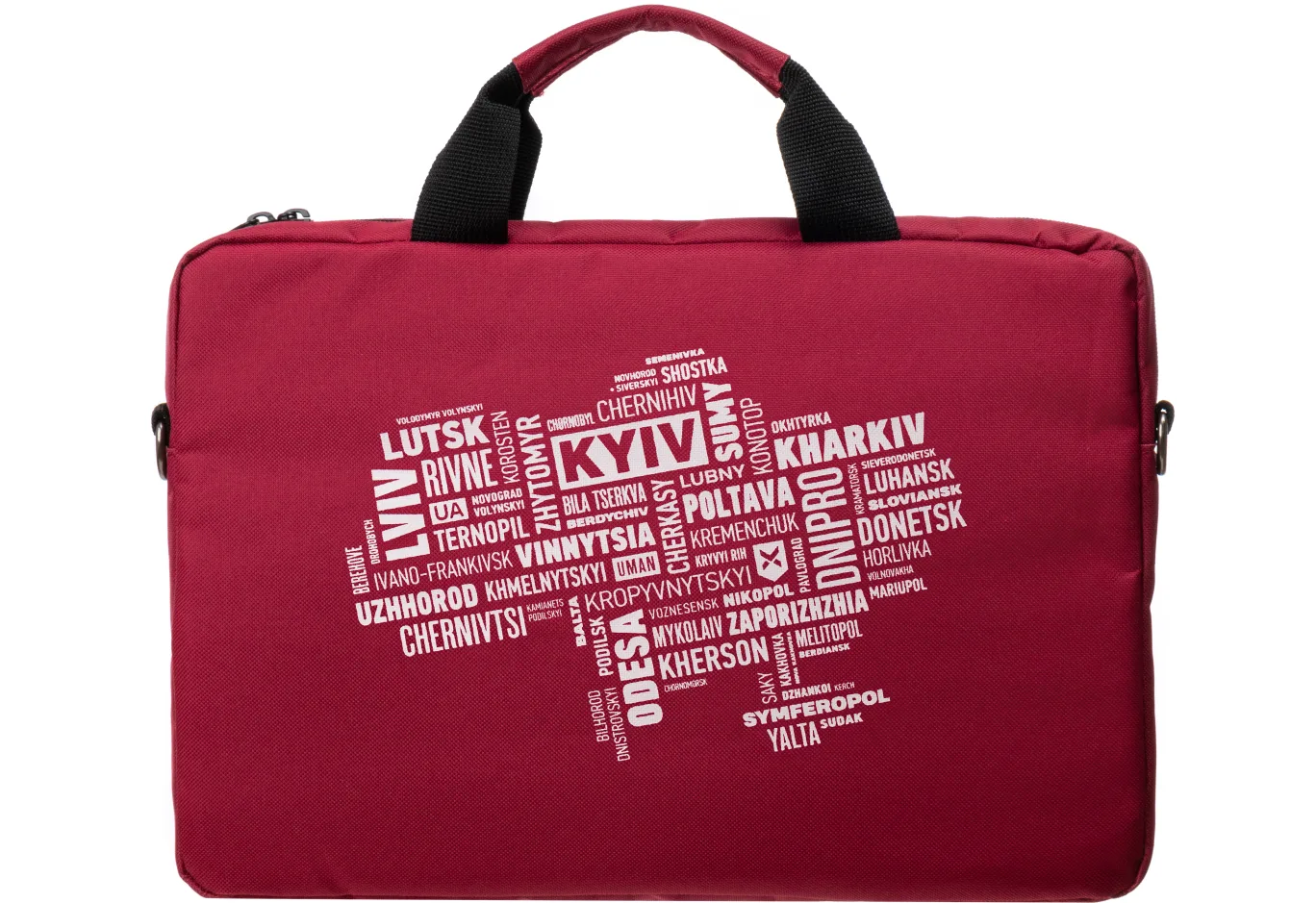 Laptop bag Vinga 15.6" NB1502 Burgundy, white print (NB1502UWBY)