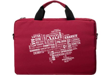 Сумка для ноутбука Vinga 15.6" NB1502 Burgundy, white print (NB1502UWBY)