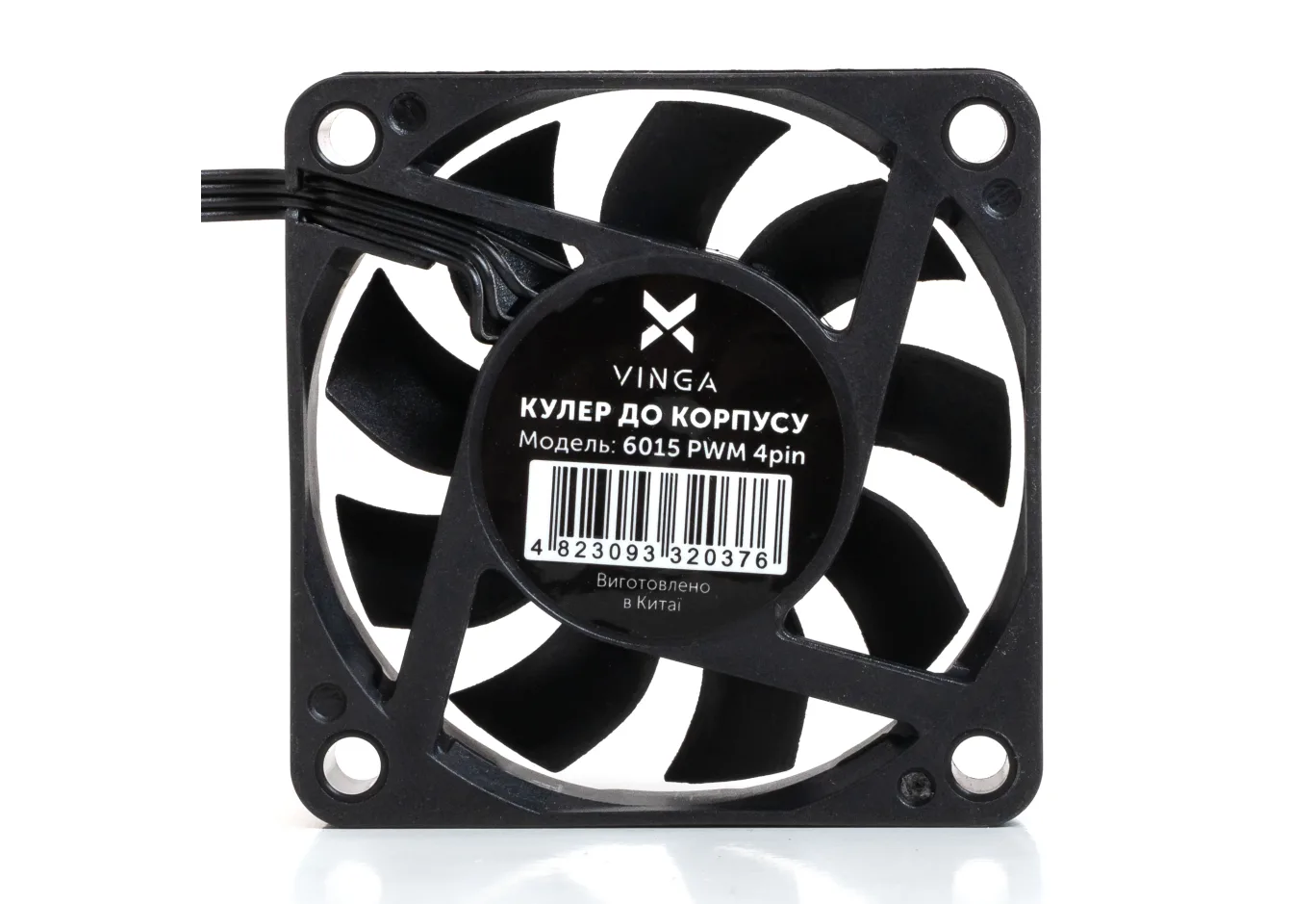 Кулер до корпусу Vinga 6015 PWM 4pin ОЕМ