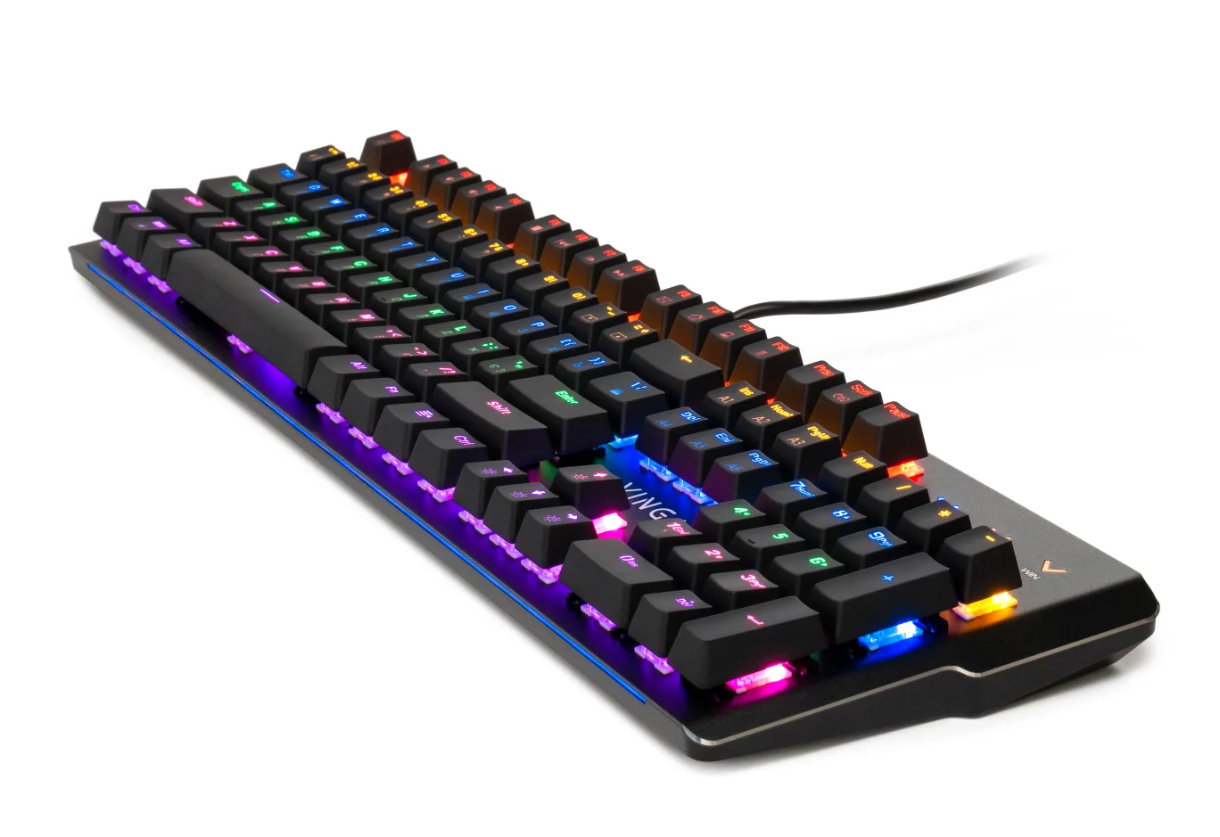 Keyboard Vinga KBGM160 LED Outemu Blue USB Black (KBGM160 Black)