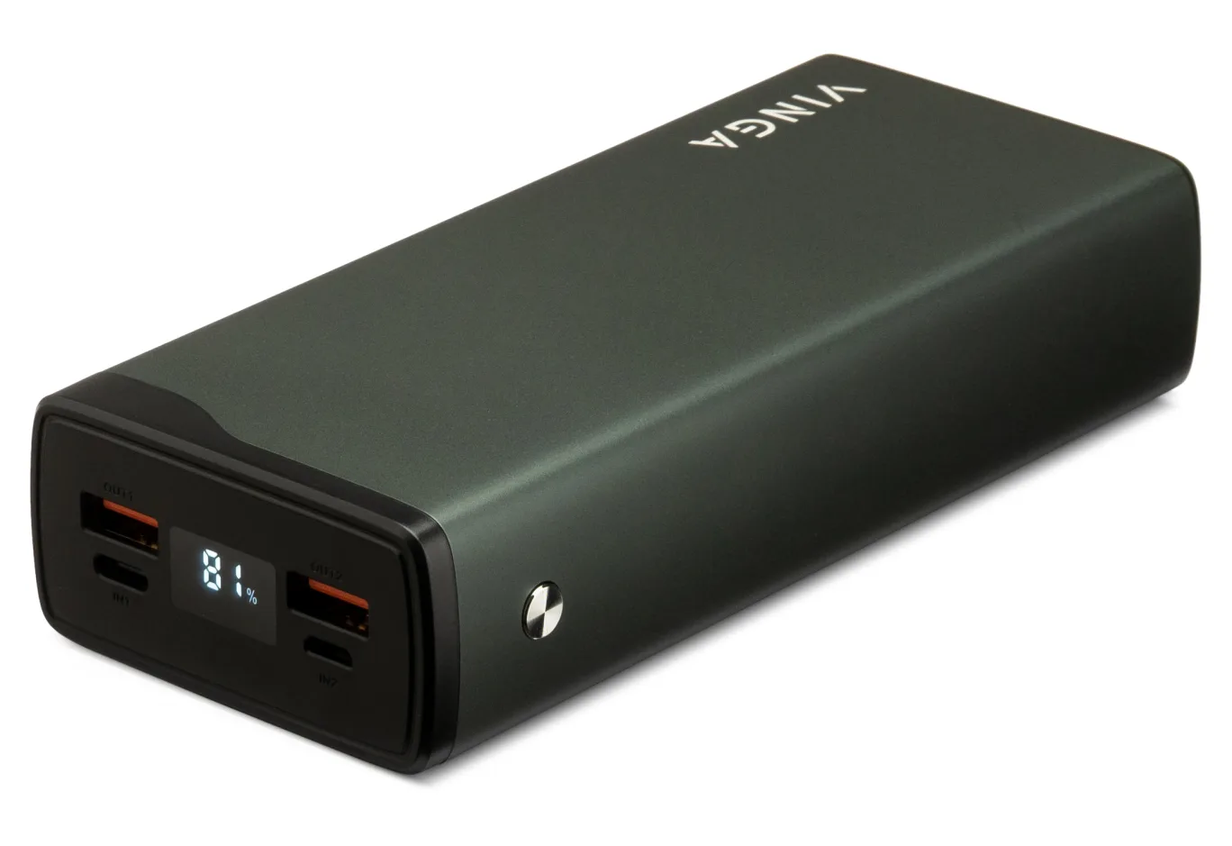 Батарея універсальна Vinga 30000 mAh QC3.0+PD 3 ports LCD metal 20W (VPB3QPALD)