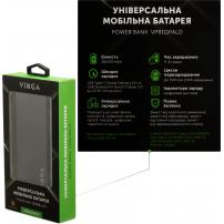 Батарея універсальна Vinga 20000 mAh QC3.0+PD 3 ports LCD metal (VPB2QPALD)