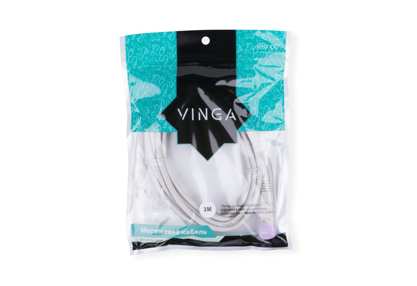 Patch cord Vinga UTPCat5e0.5CCA-3.0