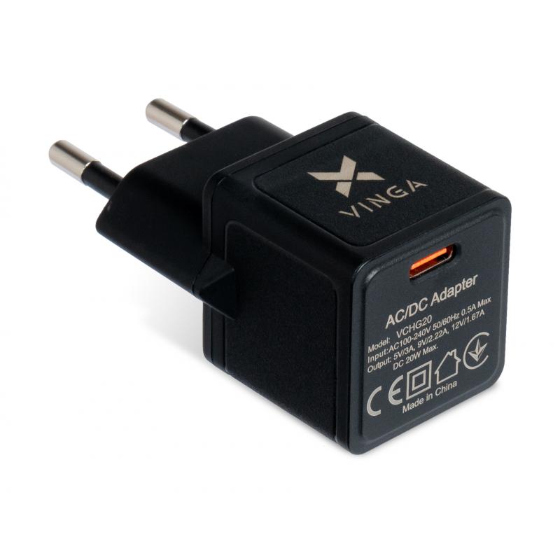 Зарядное устройство Vinga USB-C 20W PowerDelivery Wall Charger (VCHG20)