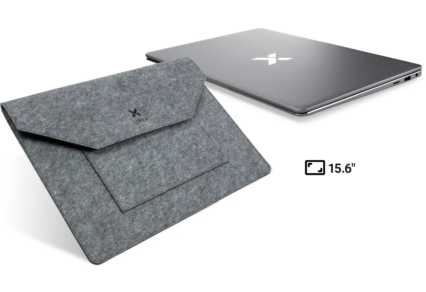 Laptop case Vinga 15.6" NSF150 Envelope Gray (NSF150EGY)
