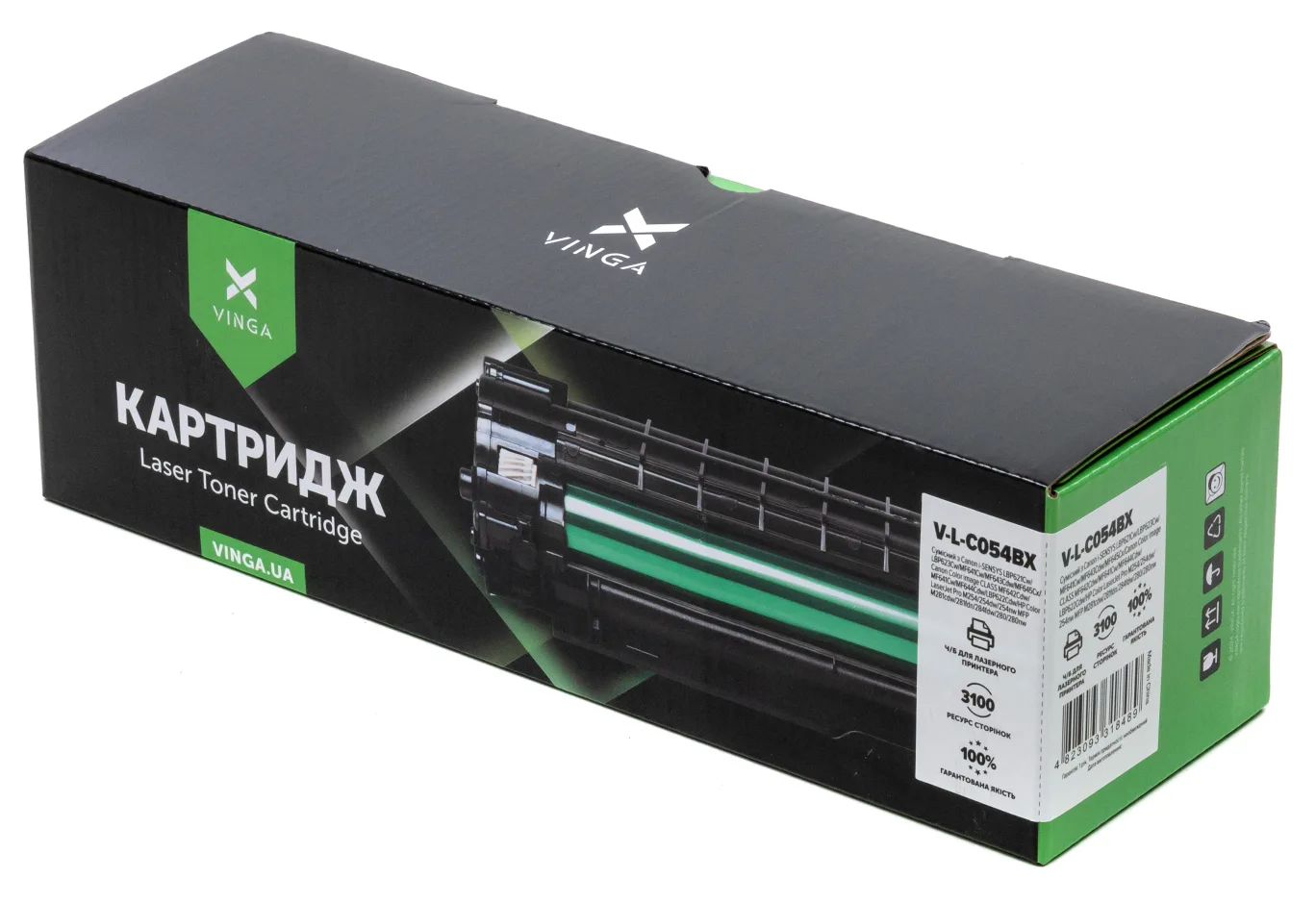 Cartridge Vinga CANON 054H Black /CF500X Universal/3.1K (V-L-C054BX)