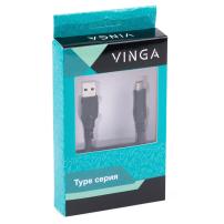 Дата кабель USB 3.0 AM to USB-C 1.0m 3A Vinga (USBAMCM01-1.0)