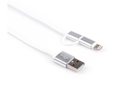 Дата кабель USB 2.0 AM to Micro 5P&Lightning 1.0m Vinga (USBAMMICRO&Lightning-1.0)