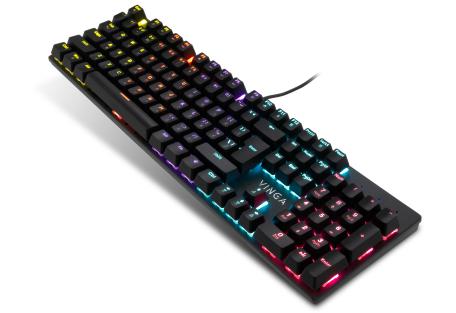 Клавіатура Vinga KBGM-101 LED Red Switch USB Black (KBGM-101 Black)