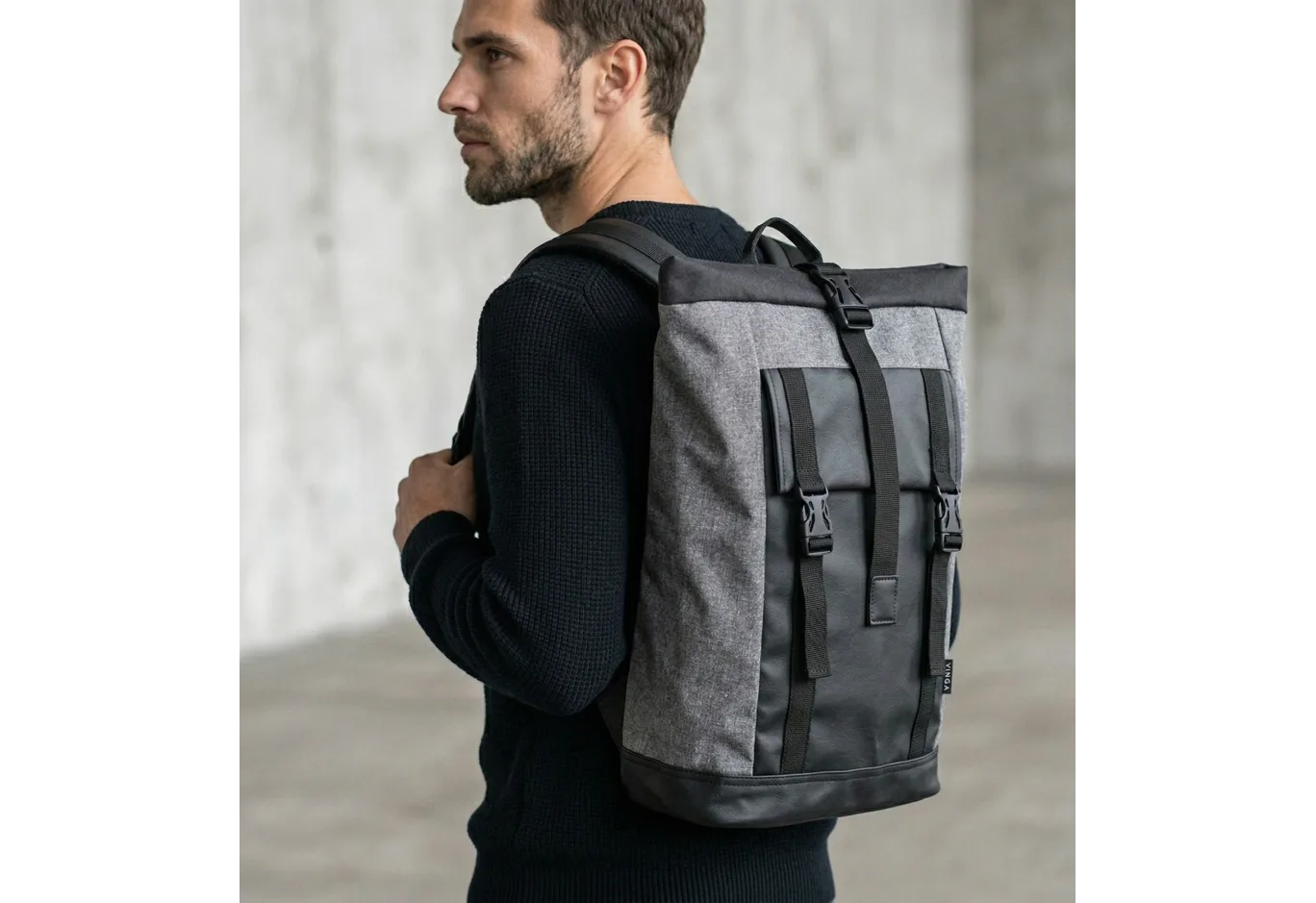 Рюкзак для ноутбука Vinga 15.6" NBP815 Roll Top (NBP815BK)