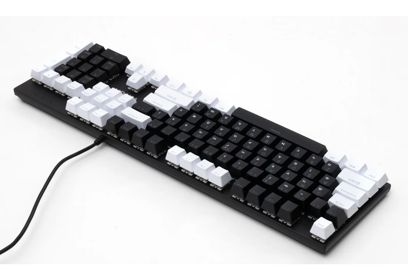 Keyboard Vinga KBGM-095 LED Brown Switch USB White/Black (KBGM-095BR White/Black)