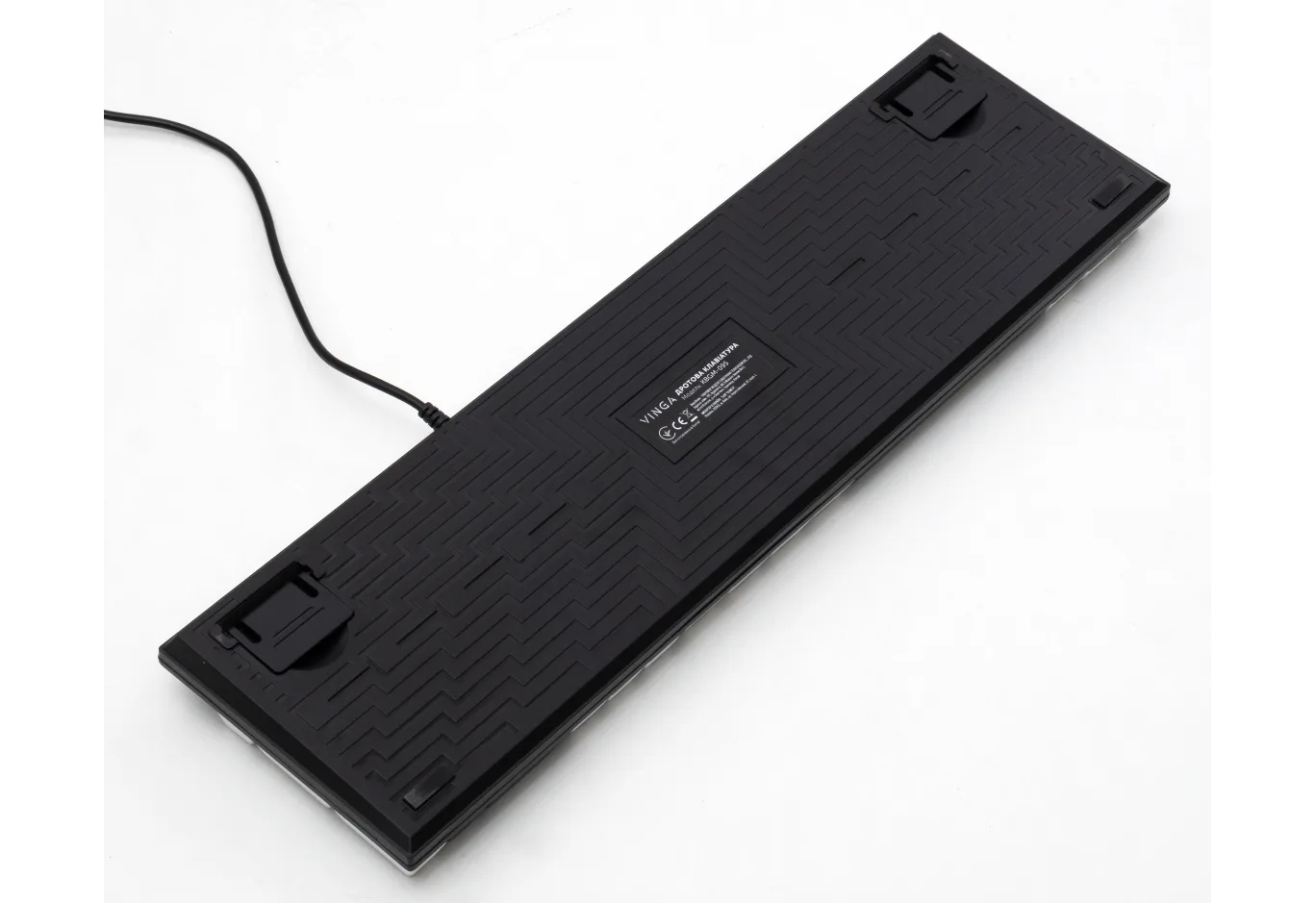 Keyboard Vinga KBGM-095 LED Brown Switch USB White/Black (KBGM-095BR White/Black)