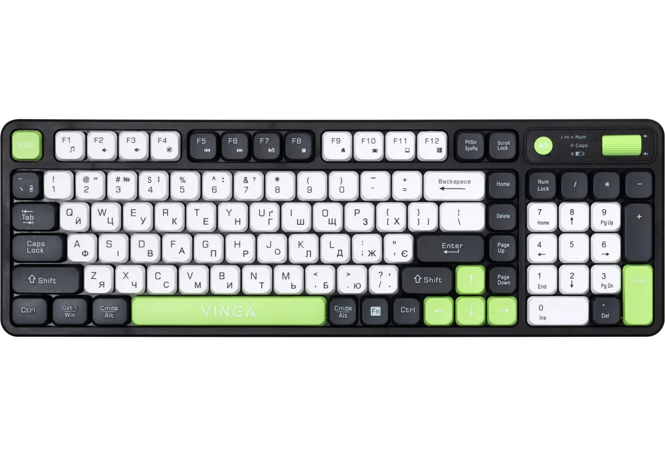 Keyboard Vinga KBW-470 Wireless Gray (KBW-470 Gray)