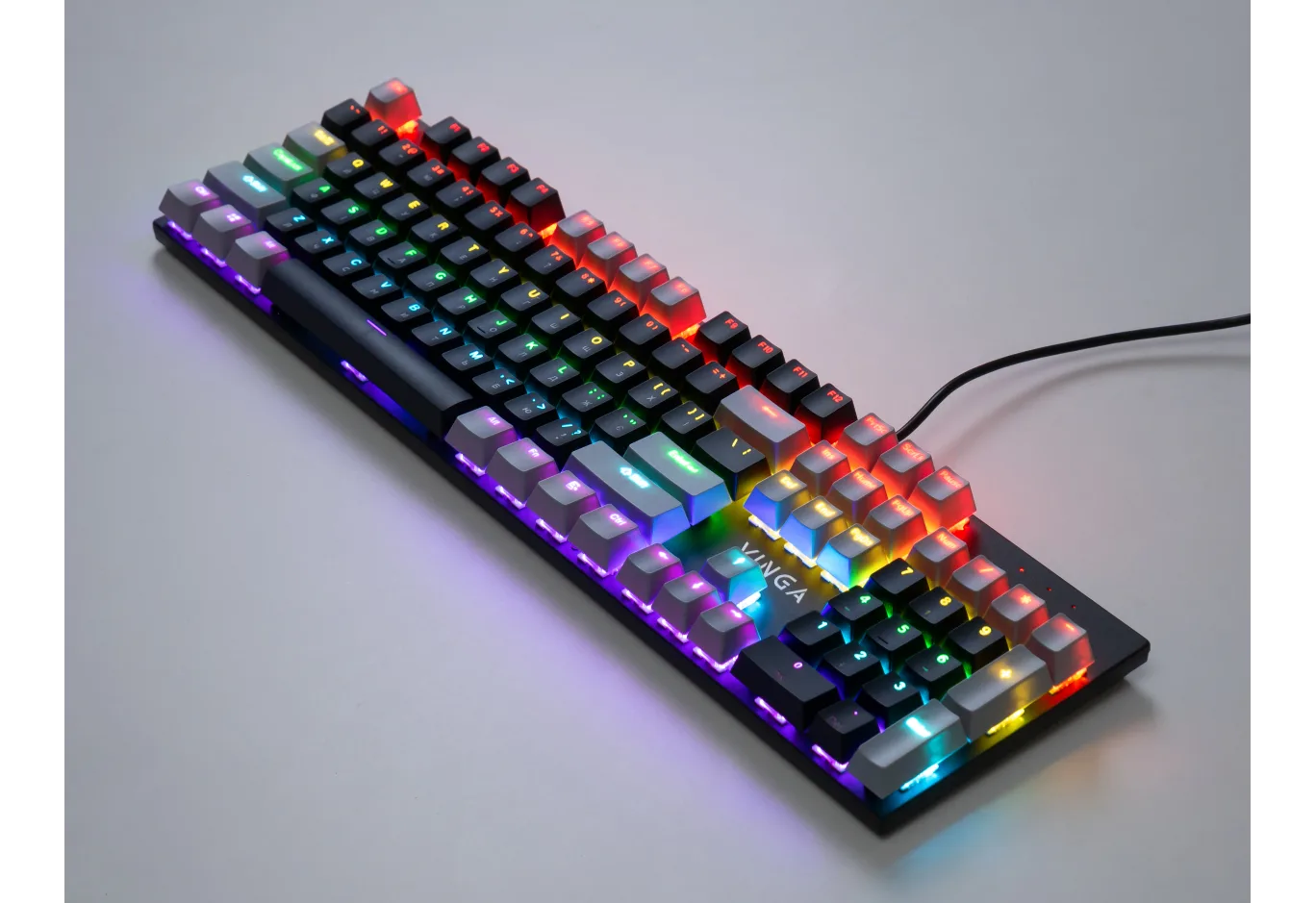 Keyboard Vinga KBGM-090 LED Red Switch USB Grey/Black (KBGM-090R Grey/Black)