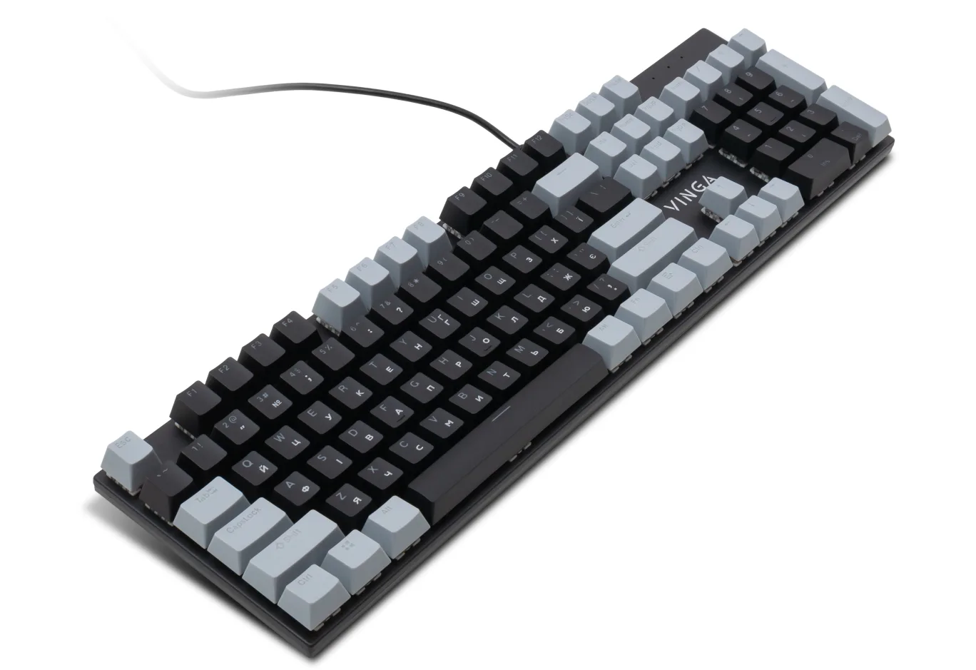 Keyboard Vinga KBGM-090 LED Red Switch USB Grey/Black (KBGM-090R Grey/Black)