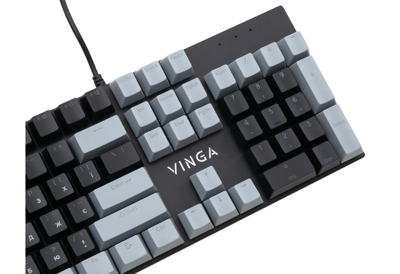 Keyboard Vinga KBGM-090 LED Red Switch USB Grey/Black (KBGM-090R Grey/Black)