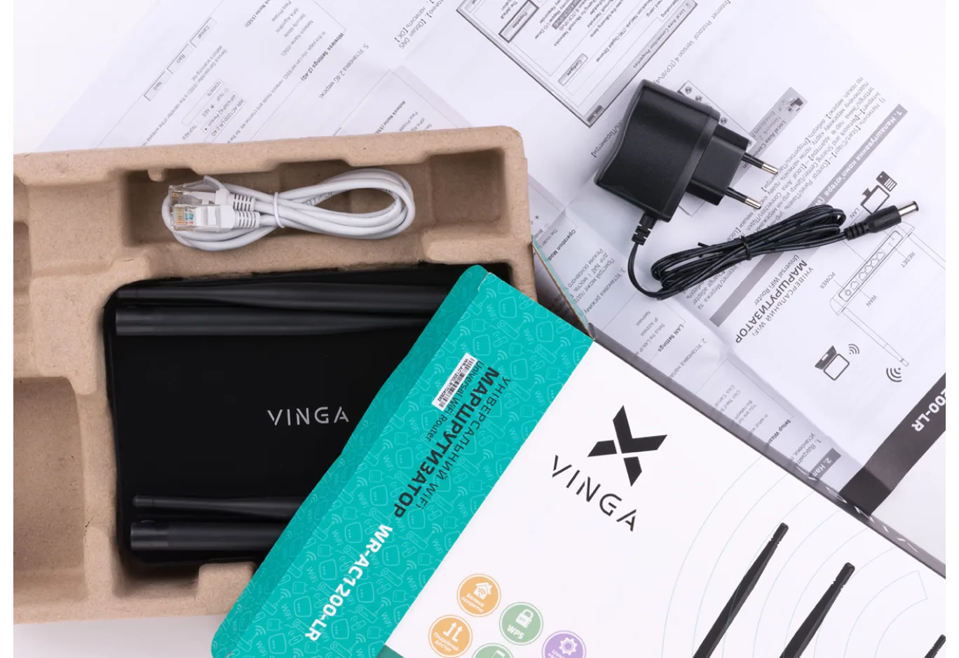 Маршрутизатор Vinga WR-AC1200 Long Range (WR-AC1200-LR)