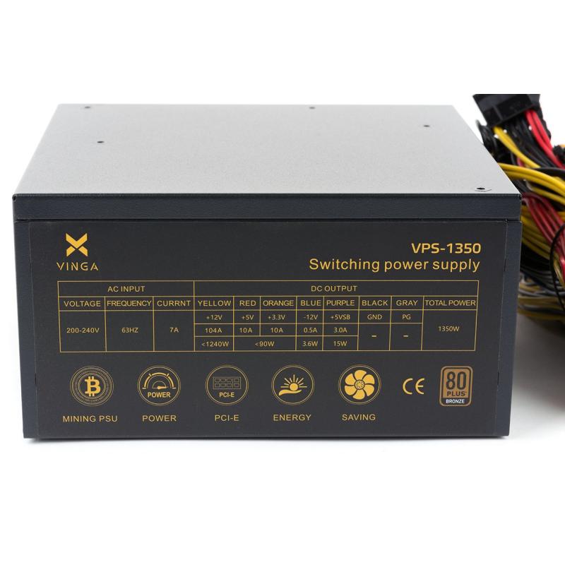 Блок живлення Vinga 1350W (VPS-1350 Mining edition)