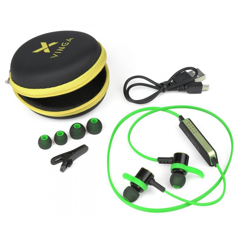 Навушники Vinga EBT050 Bluetooth Green (EBT050GR)