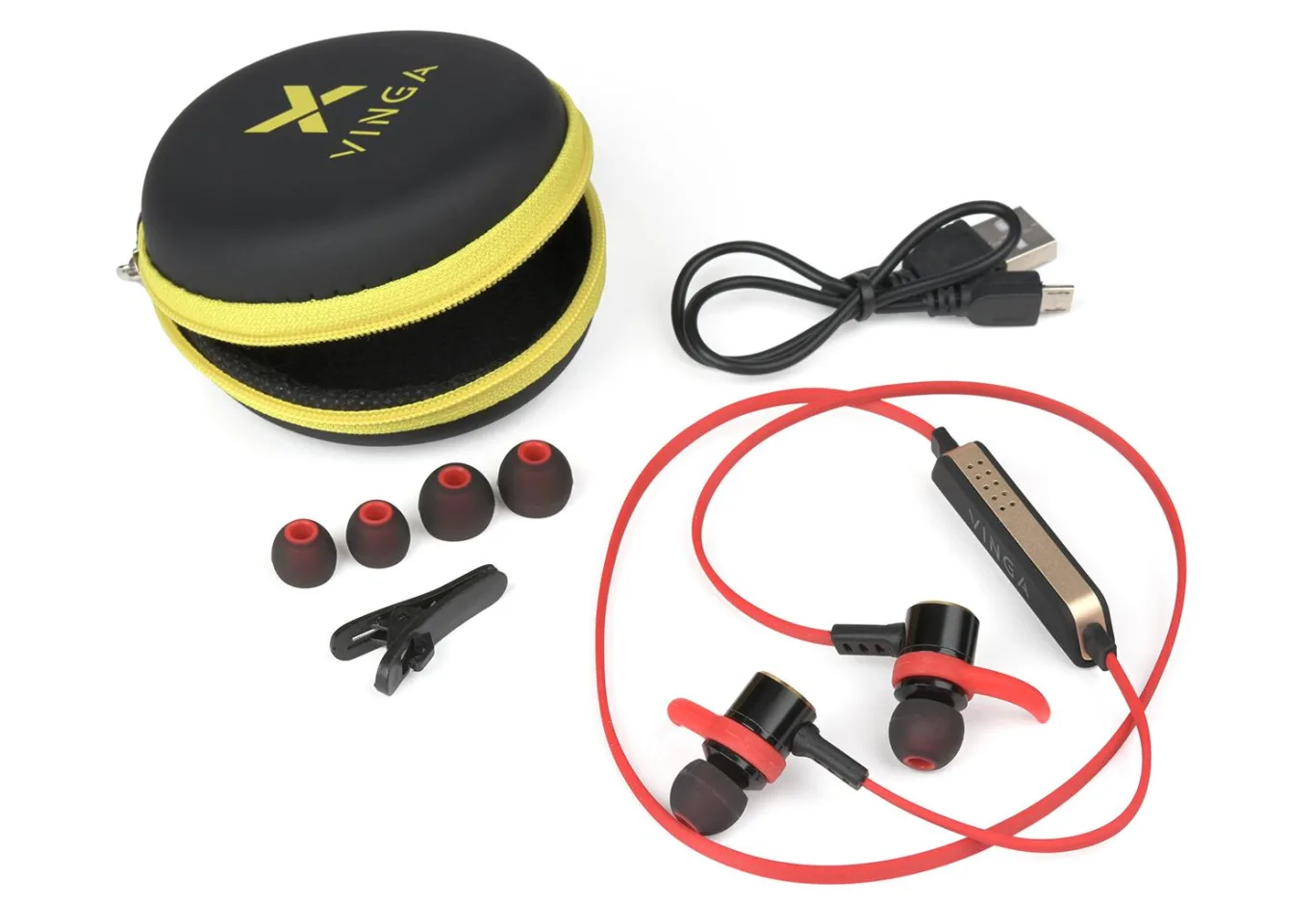 Навушники Vinga EBT050 Bluetooth Red (EBT050RD)