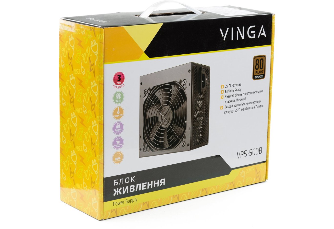 Блок живлення Vinga 500W (VPS-500B)