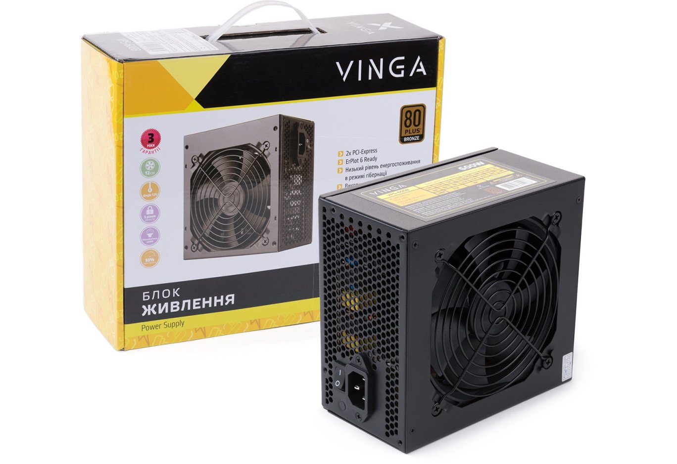 Блок живлення Vinga 600W (VPS-600B)