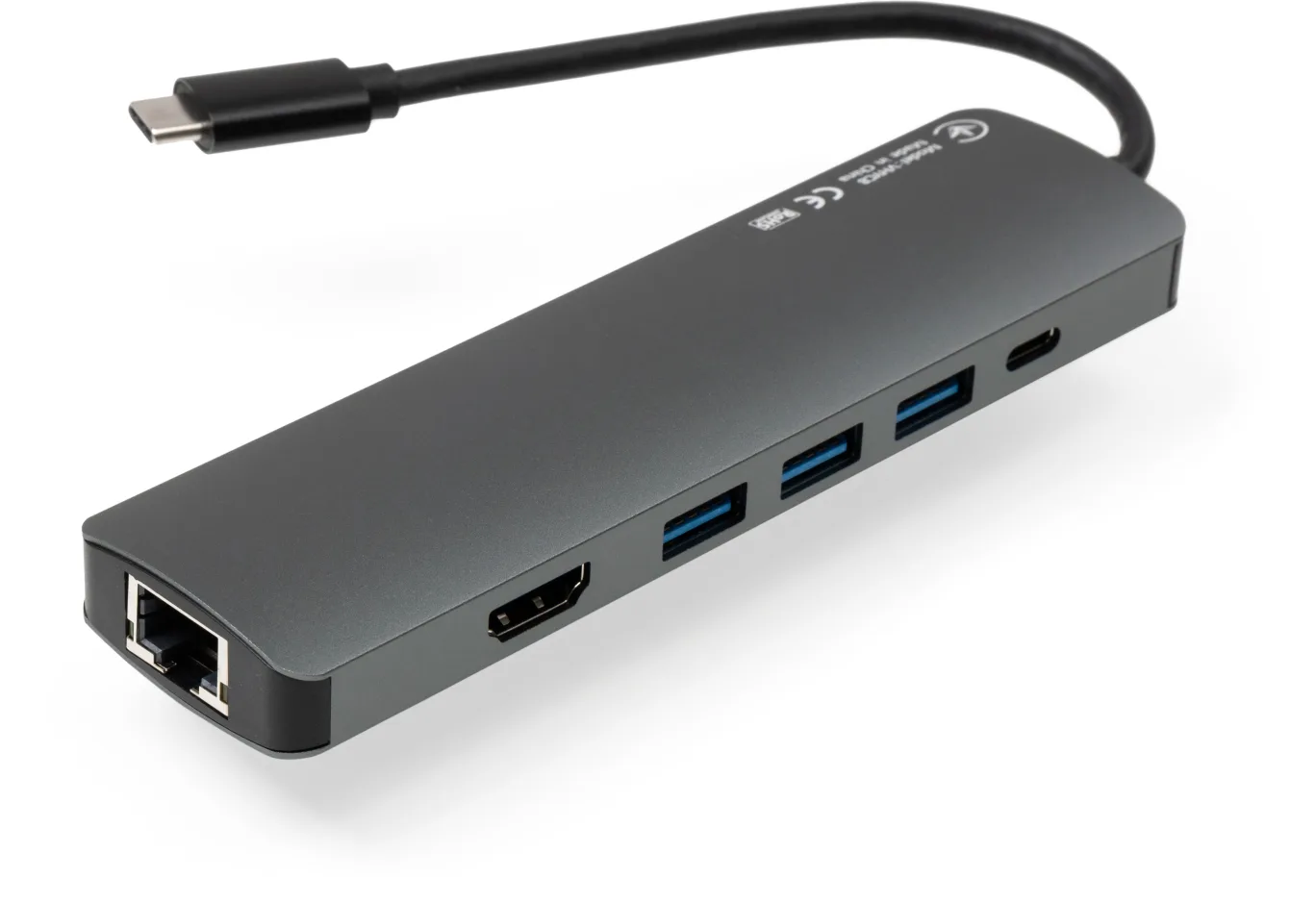 Концентратор Vinga USB-C 3.1 to HDMI+RJ45_1Gbps+3xUSB3.0+SD/TF+PD100W (VHYC8)