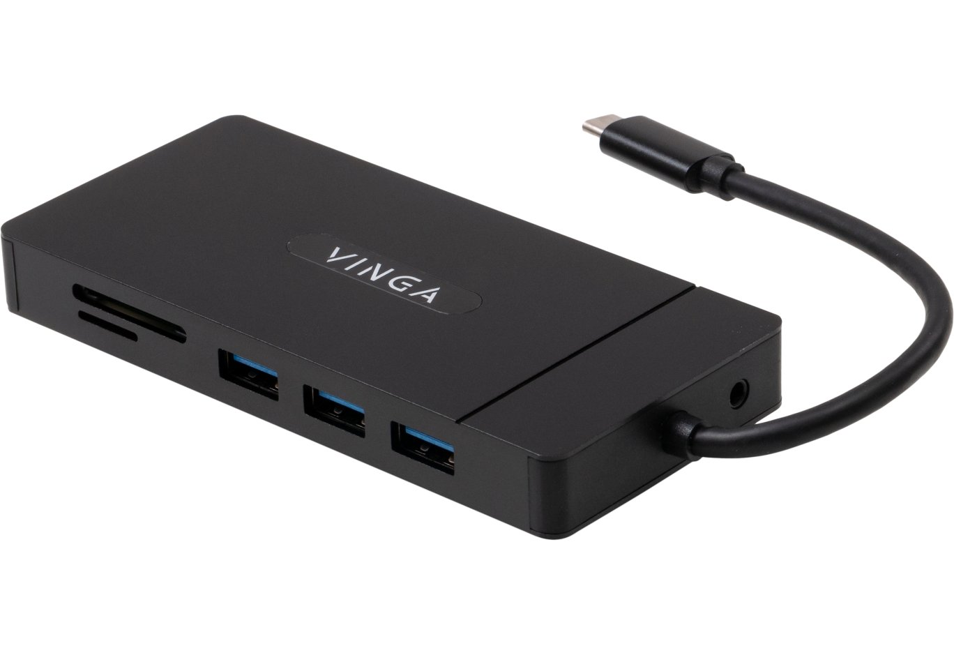 Hub Vinga USB-C 3.1 to VGA+HDMI+RJ45+3xUSB3.0+USB2.0+SD/TF+PD100W+Audio (VHYC10)