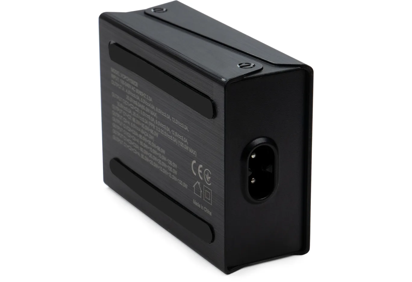 Зарядний пристрій Vinga GaN 100W PD+QC 3C1A ports 1.2m Wired Charger (VCPCH100CB)
