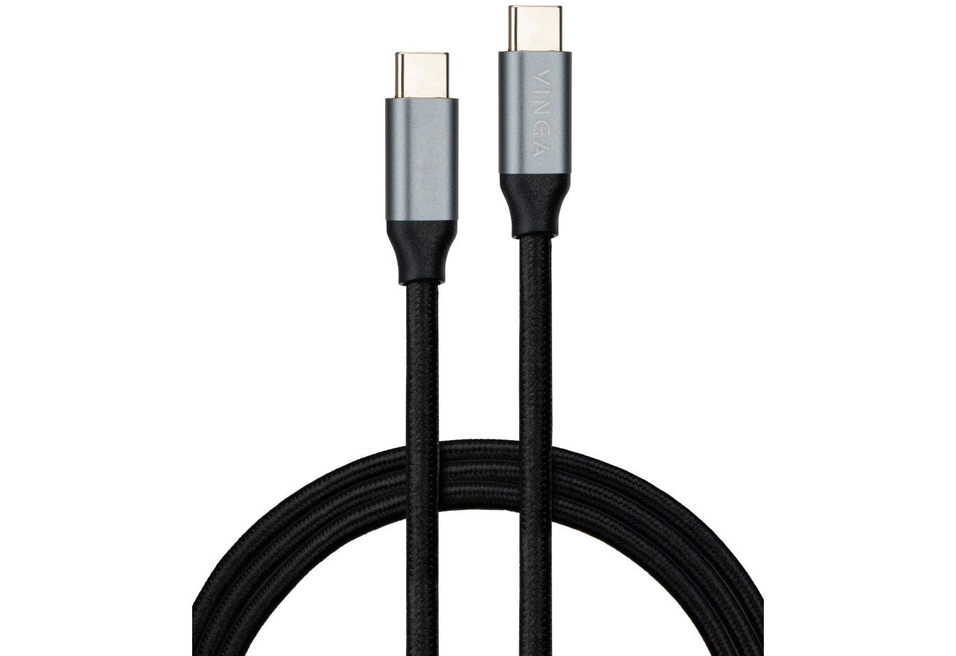 Data cable USB-C to USB-C 1.5m USB3.2 Gen2 100W 10GBps Nylon Vinga (VCPDCU3215)