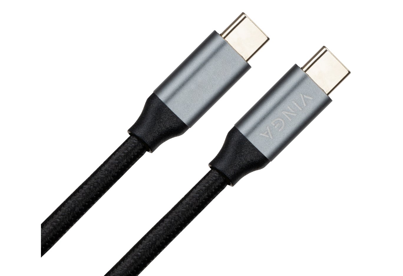 Data cable USB-C to USB-C 1.5m USB3.2 Gen2 100W 10GBps Nylon Vinga (VCPDCU3215)
