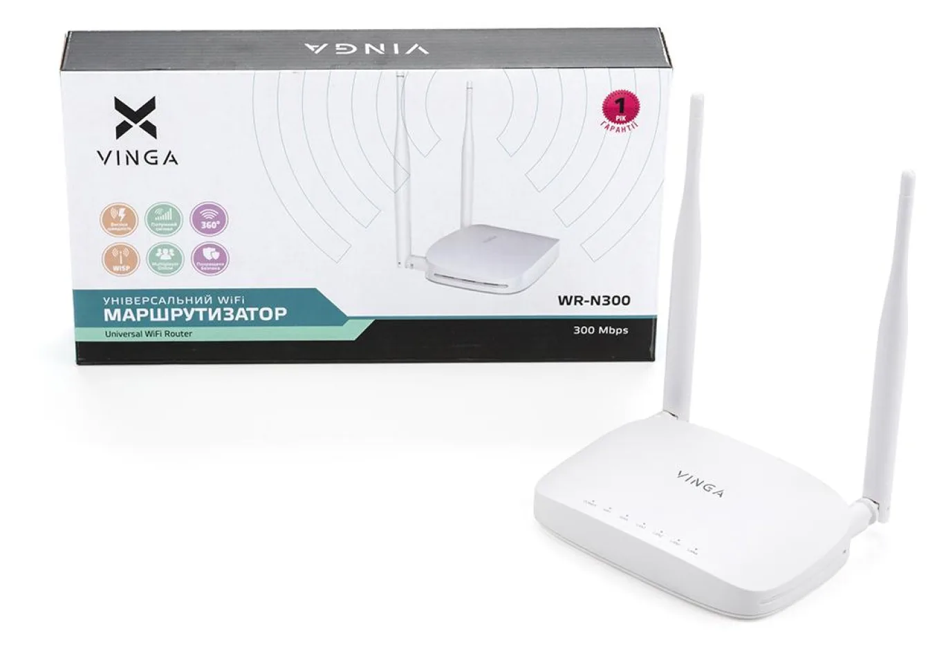 Маршрутизатор Vinga WR-N300 v2 (WR-N300v2)