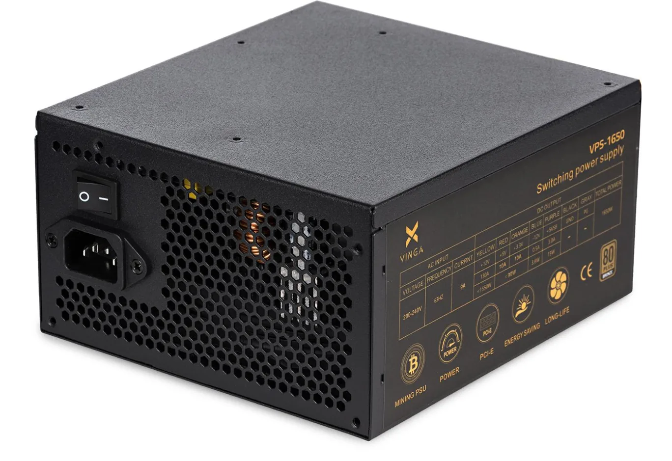 Блок живлення Vinga 1650W (VPS-1650 V2 Mining edition)