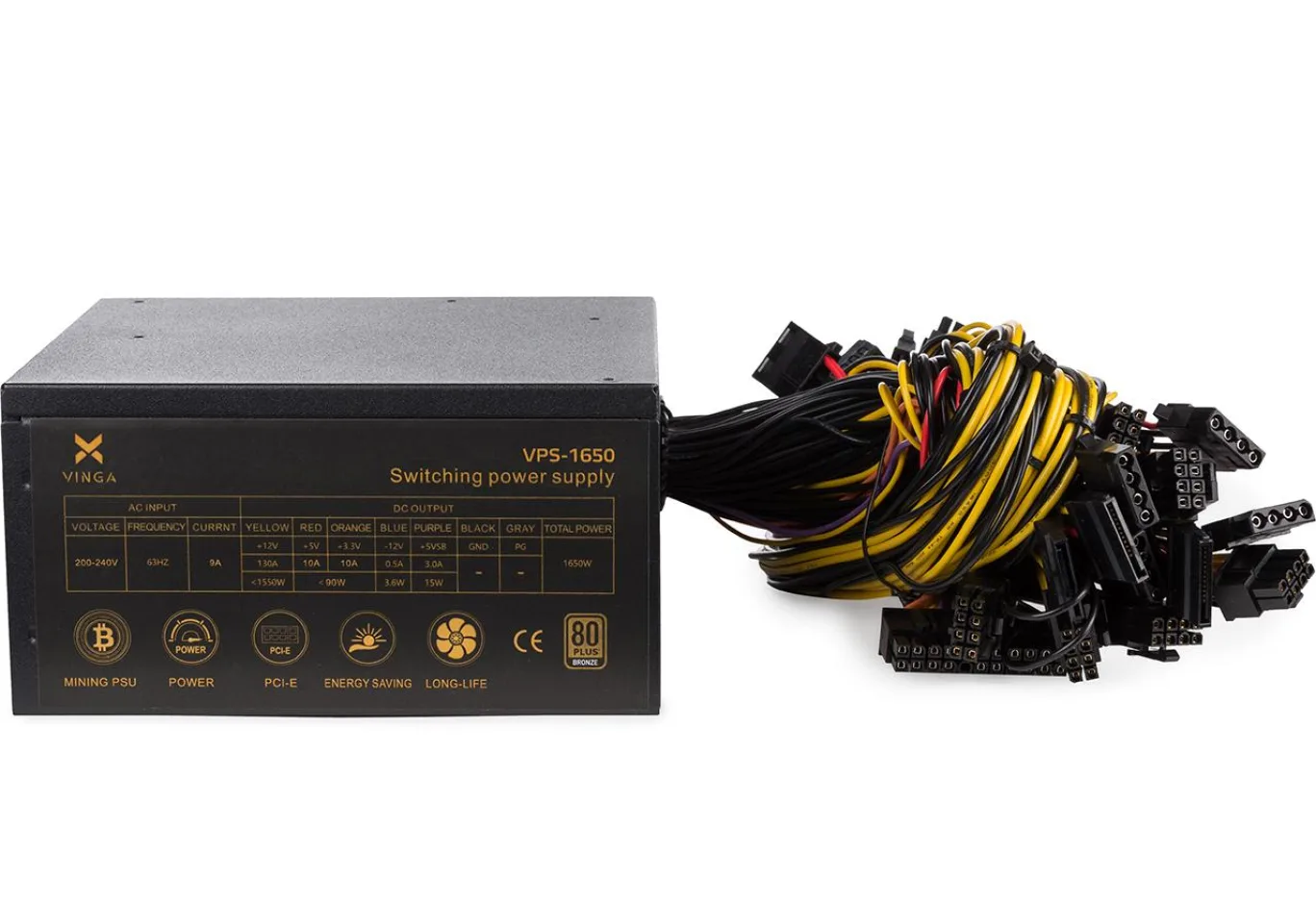 Блок живлення Vinga 1650W (VPS-1650 V2 Mining edition)