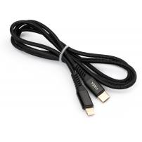 Дата кабель USB Type-C to Lightning 1.0m 3A 22W nylon braided black Vinga (VCPTCL3ANBK)