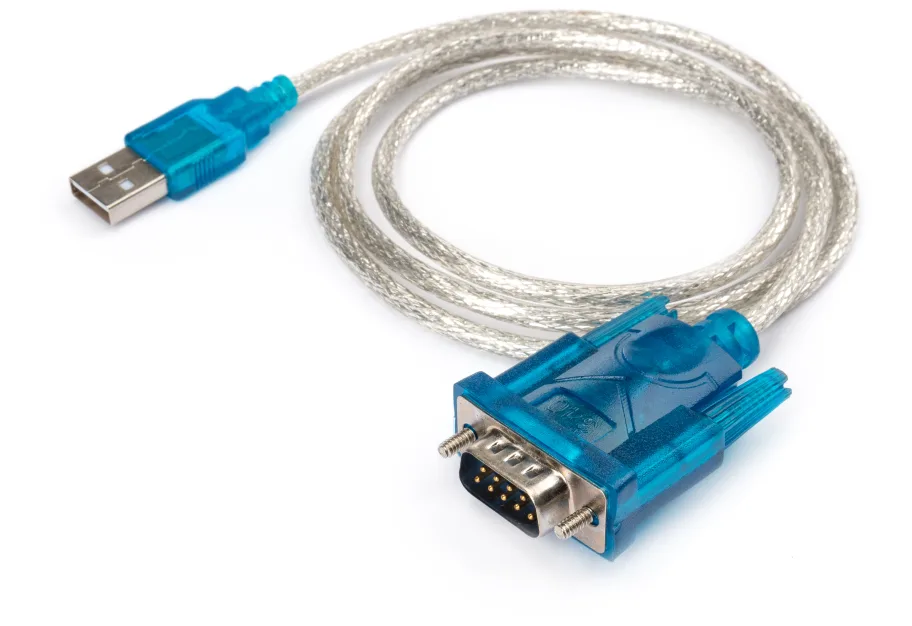Data transfer cable USB to COM 1.0m transparent Vinga (VCPUSBCOM)