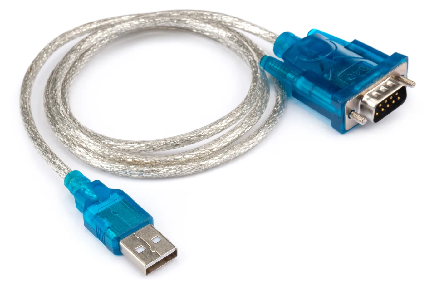 Кабель для передачі даних USB to COM 1.0m transparent Vinga (VCPUSBCOM)
