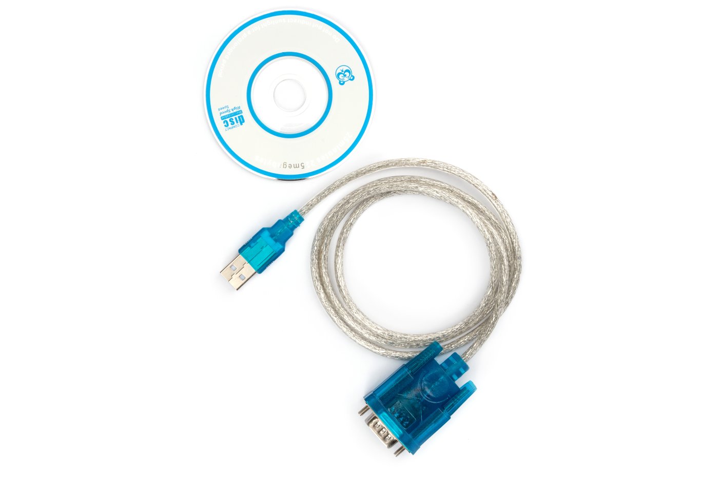 Кабелі для передачі даних USB to COM 1.0m transparent | Офіційний