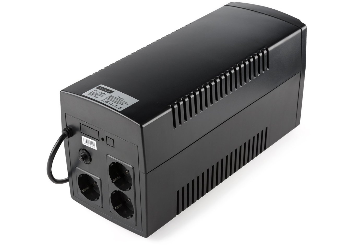 Пристрій безперебійного живлення Vinga LED 1500VA plastic case (VPE-1500P)