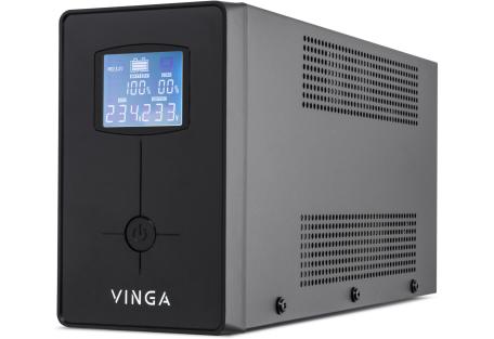 Пристрій безперебійного живлення Vinga LCD 2000VA metall case (VPC-2000M)