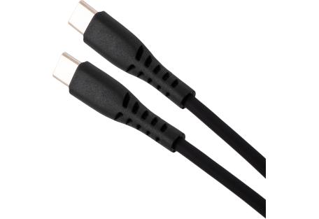 Дата кабель USB-C to USB-C 1.2m 60W Silicon Black Vinga (VCDCCC2612SB)