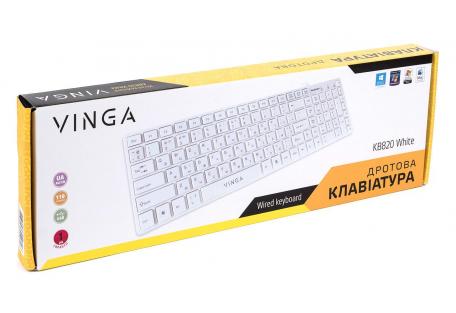 Клавіатура Vinga KB820White