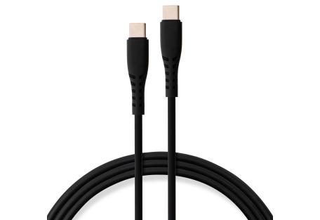 Дата кабель USB-C to USB-C 1.2m 100W Chip Silicon Black Vinga (VCDCCC21012SB)