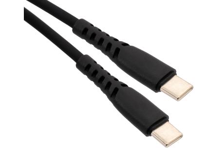 Дата кабель USB-C to USB-C 1.2m 100W Chip Silicon Black Vinga (VCDCCC21012SB)